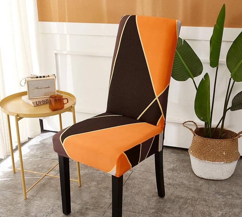 Housses de Chaise Elastique avec Motifs Géométriques pour Salle à Manger 6 pièces